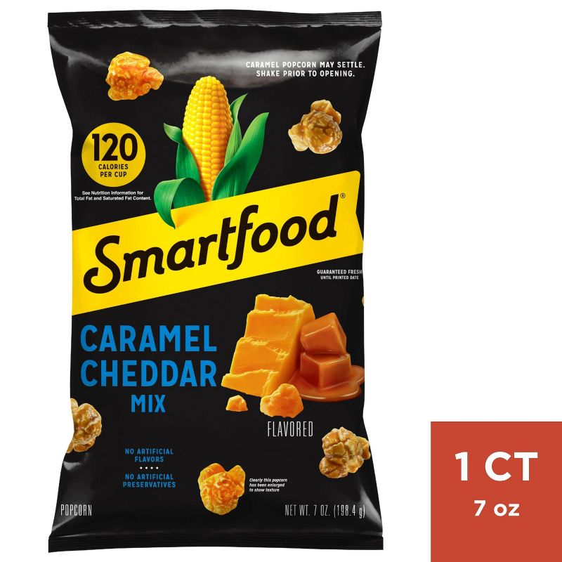 Smartfood Caramel & Cheddar Mix Flavored Popcorn - 7oz, 1 of 7