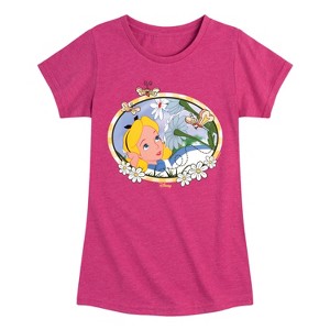 Girls' - Disney - Alice In Wonderland Fitted Short Sleeve Graphic T-Shirt - 1 of 4