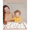 Aoibox Disposable Placemats for Toddlers, 40 Pack Sticky Baby Placemat for Restaurants, Dining Table, Party, Travel with Fun Educational Designs - 2 of 4