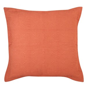 C&F Home 26" x 26" Terra Cotta Matelasse Cotton Euro Sham - Machine Washable - 1 of 4