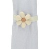 Unique Bargains Elastic Hook Single Flower Curtain Tieback Fabric 2 Pcs - 4 of 4