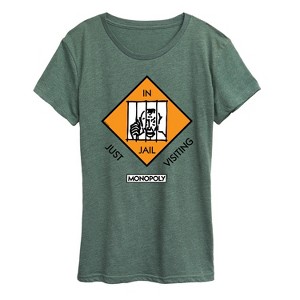 Women's - Monopoly - In Jail Just Visiting Short Sleeve Graphic T-Shirt - 1 of 4