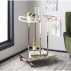 Capri 2 Tier Bar Cart - BCT8003A - Gold/Mirror - Safavieh - 2 of 4