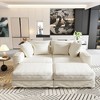 YONWAY 102.4'' Upholstered 4-Seat Sofa,Convertible Deep Seat Sofa ,Plush Memory Foam Couches with Soft Pillows for Living Room,Apartment - 2 of 4