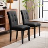 FERPIT Faux Leather Tufted Upholstered Dining Chairs Set of 2 - 3 of 4