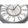 Large Wall Clock 16 Inch Gray Noiseless Quartz Rustic Farmhouse Shabby Chic Vintage Kitchen Living Room Bedroom Decorative Clock - 4 of 4