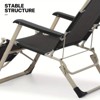 Gulches deck chair ,Outdoor Folding Chaise Lounge Pool Chair, Patio Sun Tanning Chair for Beach, Yard, Patio ,black - 4 of 4