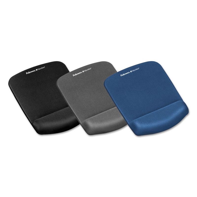 Fellowes PlushTouch Mouse Pad with Wrist Rest Foam Black 7 1/4 x 9-3/8 9252001, 4 of 5