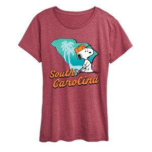 Women's - Peanuts - South Carolina Snoopy Short Sleeve Graphic T-Shirt - 1 of 4