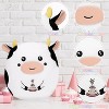 TITQWOP 14in Cow Plush Pillow Cute Stuffed Animal Cow Gifts for Girls Birthday Gift Holiday Party Decoration - 3 of 4