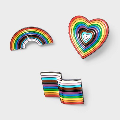 Pride 3ct Rainbow Pins Assorted