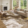 Large Dining Room Rug 10x13 Modern Abstract Machine Washable Rug with Non-Slip Backing Contemporary Floor Cover Soft Low Pile Indoor Mat for Office - 3 of 4