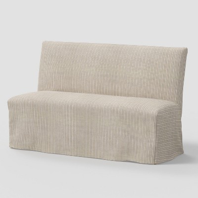 Replacement Slipcover Only for 57" Jean Dining Banquette in Pinstripe Linen - Threshold™