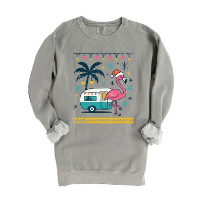 Simply Sage Market Ugly Sweater Flamingo Garment Dyed Sweatshirt