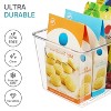 LunaLulinlk Clear Plastic Storage Bins, 4 PCS Pantry Organizer Bins with Handle,Medium - 4 of 4