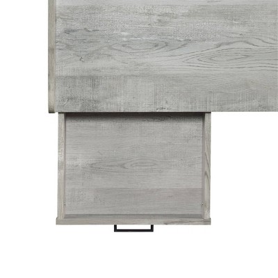 Peyton Industrial Home Office Desk with Drawer and Power Outlet