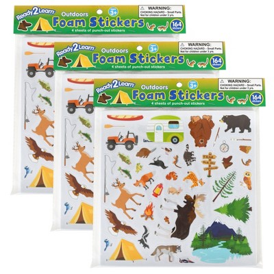 Ready 2 Learn Foam Stickers - Flowers - 152 per Pack - 3 Packs