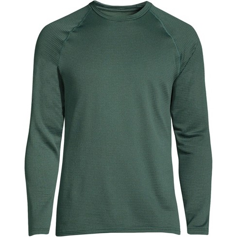 Lands' End Men's Long Sleeve Crew Neck Expedition Thermaskin Long Underwear  Top - Medium - Deep Woodland Green : Target