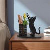 Cat Pen Holder for Desk, Black Cat Shape Pencil Holder, Makeup Brush Pen Organizer Cups, Desk Organizer for Office Supplies - 4 of 4