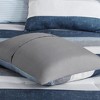 Kumasinova 5/7 PCS Striped Comforter Set,Bedding Set with Comforter,Flat Sheet,Fitted Sheet,Shams,Blue Gray Microfiber Bed Set,OEKO-TEX Certified - 4 of 4