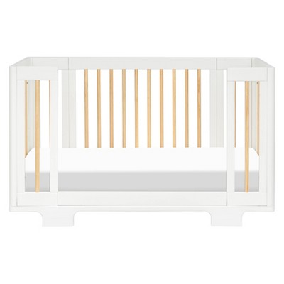 Yuzu White and Natural 8-in-1 Convertible Crib with All-Stages Conversion Kits