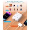 Itopfox Surge Protector Power Strip with 15 Ft Cord, 8 Outlets & 4 USB Ports (2 USB C), Flat Plug for Home, Office, Dorm Room Essentials - 3 of 4