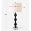 Uttermost Threefold Black Stone Table Lamp - 3 of 4
