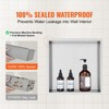 VEVOR 13"x13" No Tile Shower Niche 304 Stainless Steel, Wall-Inserted Niche Recessed Double Shelves, Sealed Waterproof Rust-Resistant, Silver - 3 of 4