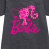 - Barbie - Logo Hearts Graphic Short Sleeve Fleece Dress - 2 of 3