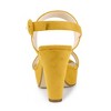 Allegra K Women's Slingback Platform Chunky High Heel Adjustable Buckle Strap Sandals - 3 of 4