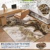 Coucheta Marble Abstract Area Rug , Washable Low Pile Indoor Rug, Non-Slip Soft Floor Carpet for Living Room Bedroom, Multi-Color & Size - 4 of 4