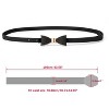 Women's Extra-Skinny Waist Belt Metal Bow-knot No Buckle Thin Belt 1 Pc - 3 of 4