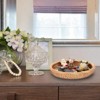 BRINJOY 8.6" Round Woven Rattan Bowl - Handmade Entryway Key Basket for Keys, Wallet, Phone, Natural Storage Tray for Home Decor - 2 of 4