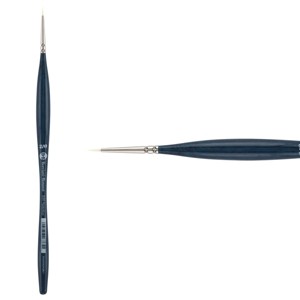 Borciani e Bonazzi Unico Bianco Synthetic Series 830 Paint Brush, Round 2x0 - Acrylic, Oil, Gel, Impasso Painting - Ergonomic Handle, Cruelty-Free, - 1 of 4