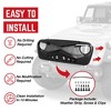AMERICAN MODIFIED Gladiator Front Grille with Mesh Compatible with Jeep 2018-2023 Wrangler JL and Gladiator JT Models w/o TrailCam - 4 of 4