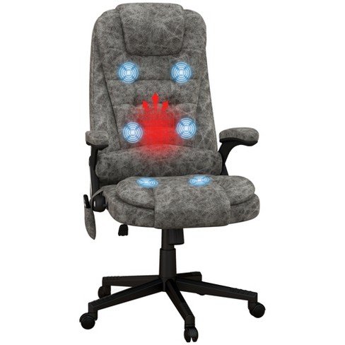 High Back Massage Office Desk Chair with 6-Point Vibrating Pillow