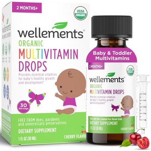 Wellements Baby Organic Multivitamin Drops - 1 Oz - 1 of 4