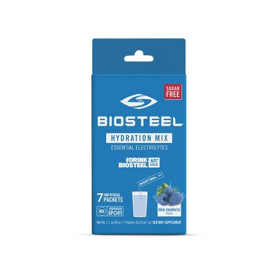 BioSteel Hydration Powder Mix Bag - Blue Raspberry - 7ct
