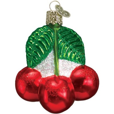 Old World Christmas Blown Glass Ornament for Christmas Tree, Cherries
