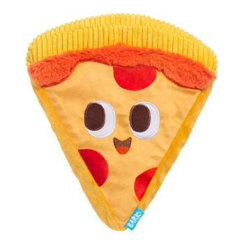 BARK Pizza Face Delivery Bag Dog Toy
