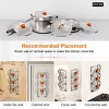 LunaLulinlk 2PCS Pot Lid Organizer Rack for Cabinet Door,3-Tier Pot Lids Holder,No Drilling, for Kitchen Storage,Classic Black - 4 of 4