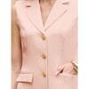 INSPIRE CHIC Women's Sleeveless Collared Button Down Business Work A Line Blazer Dress - 4 of 4