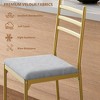 Bar Stools Set of 4, Modern Velvet Bar Chair with Back & Thick Cushion, Upholstered Counter Height Bar Stools with Footrest for Kitchen Island, - 3 of 4