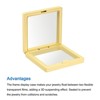 Unique Bargains ABS frames Flexible TPU film High Transparency Jewelry Box 5 Pcs - 4 of 4