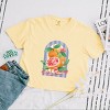 S.W.Smiley Fruits and Stripes - Women's Boxy Crop Top Graphic T-Shirt - 3 of 4