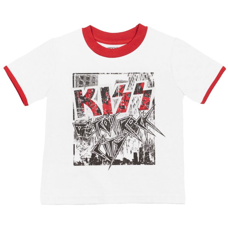 KISS Rock Band Little Boys 2 Pack Raglan Ringer Raglan Graphic T-Shirt White , 2 of 8