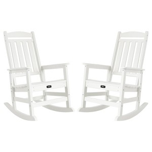 Yardgrace HDPE Patio Rocking Chair Set of 2, Outdoor Rocking Chairs Porch Rocker for Adults - 1 of 4