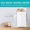 BLACK+DECKER Compact Clothes Dryer, 1.5 Cu. Ft. 850W Electric Dryer with Stainless Steel Drum, Mini Dryer for 5.5 lbs. of clothing - 2 of 4