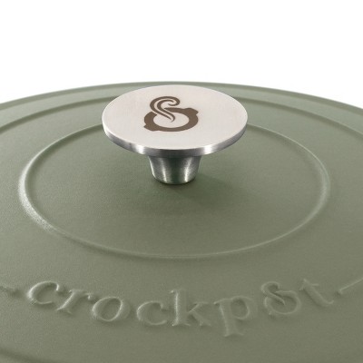 Matte Green 5-Quart Enameled Cast Iron Dutch Oven with Lid