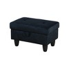 AndMakers 28.5 in. W Flannel Polyester Blend Rectangle Ottoman with Storage - 3 of 4